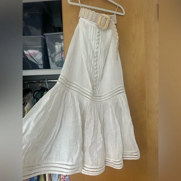 Zimmermann skirt with raffia belt - Picture 4 of 10